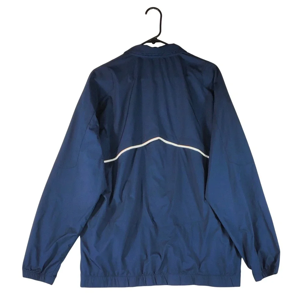 Nike Mens Windbreaker Jacket Navy Blue White Full Zip Swoosh 227012-420‎ Large